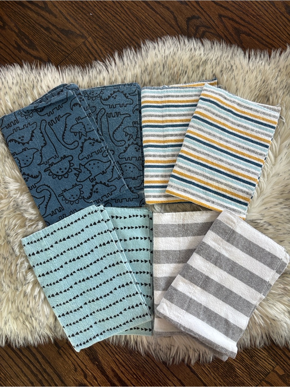 Gerber Baby Boys 8-Pack Cotton Flannel Burp Cloths